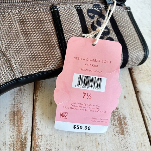 Sam & Libby Stella Embroidered Combat Boots lace up chic women’s sz 7.5 NWT - Picture 5 of 15